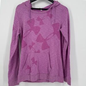 Under Armour Purple Heathered Logo Hoodie Sweatshirt‎ Women's M